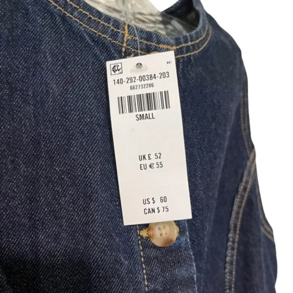 NWT Abercrombie Denim Vest - S - Dark Denim - Picture 6 of 11